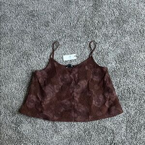 Express Brown Lace Women's Top
